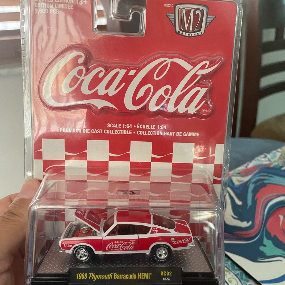 Vintage Coca Cola 1968 Plymouth Barracuda HEM. New sealed in package.